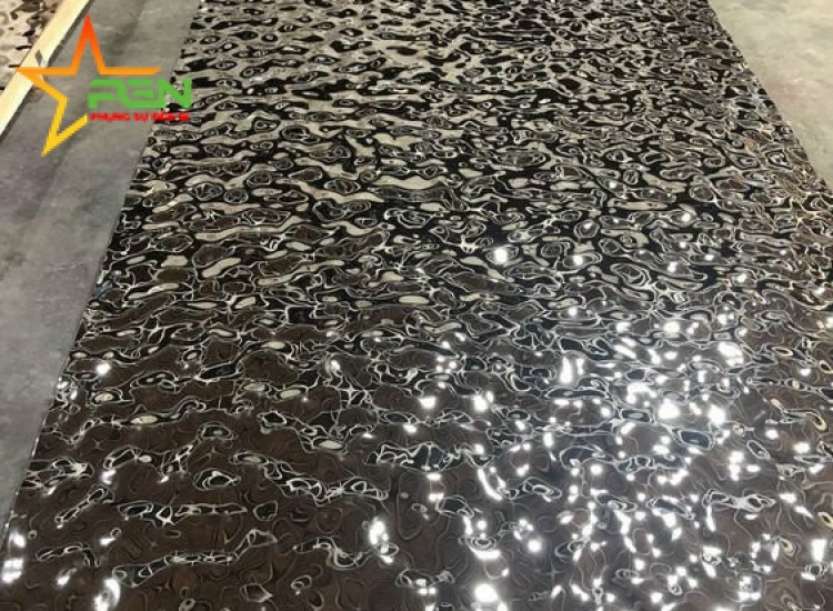 TẤM INOX 3D SÓNG NƯỚC MÀU ĐEN
