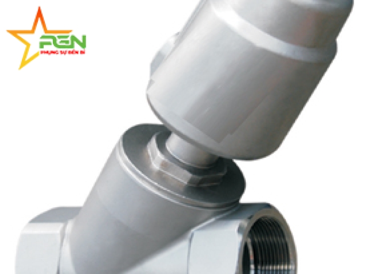 Van Cầu  Inox Nối Ren Điều Khiển Bằng Khí Nén