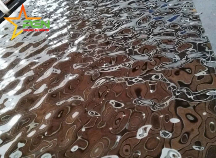 TẤM INOX 3D SÓNG NƯỚC TRẮNG